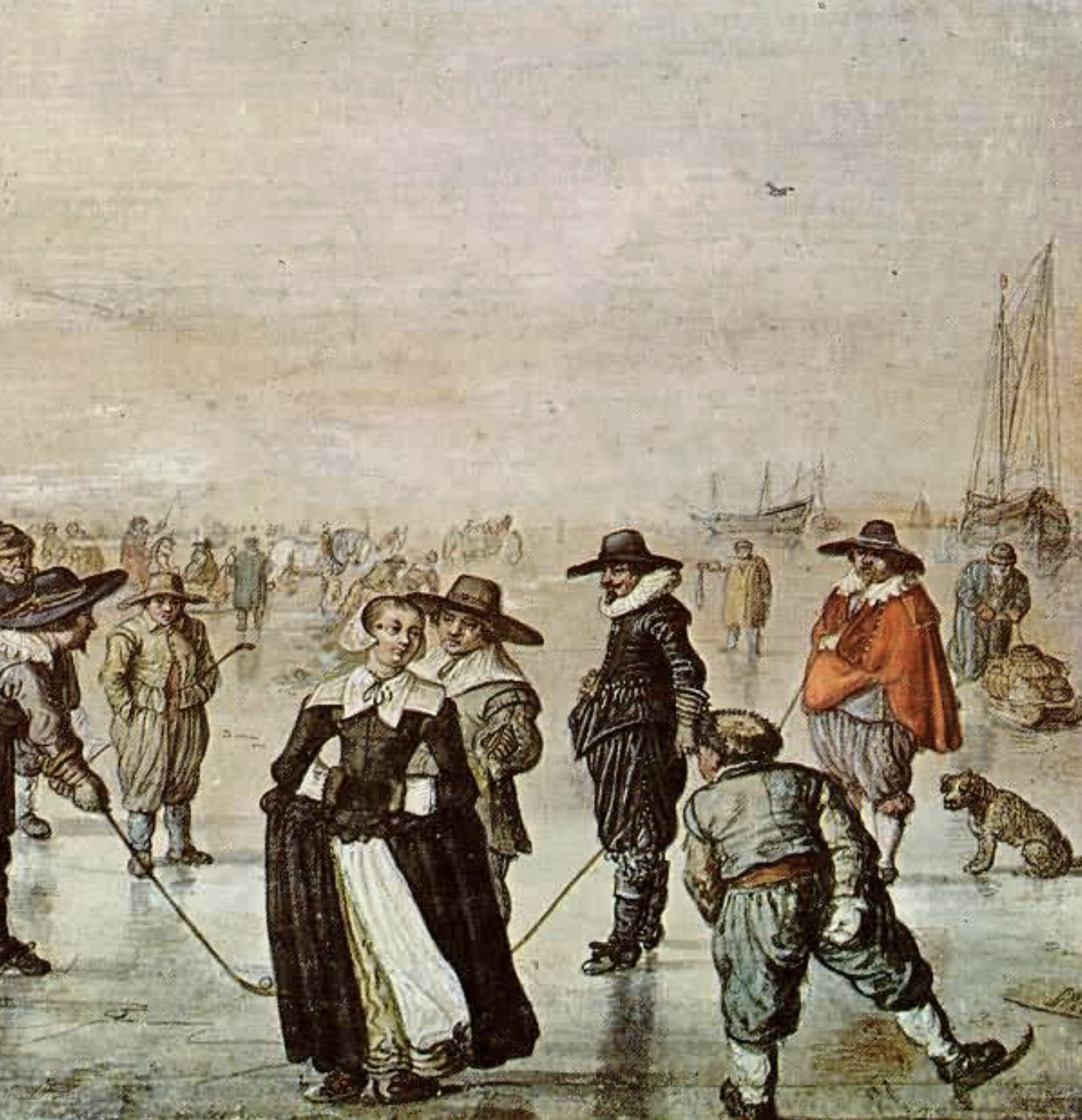 dutch painting of skating